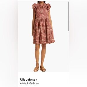 Ulla Johnson Adele Ruffle Dress - Rust Floral